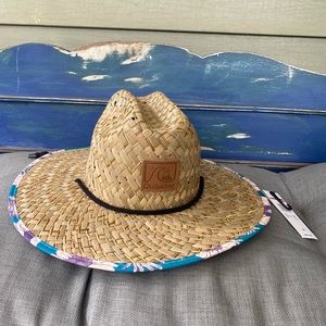 Quiksilver floral lifeguard straw hat ☀️